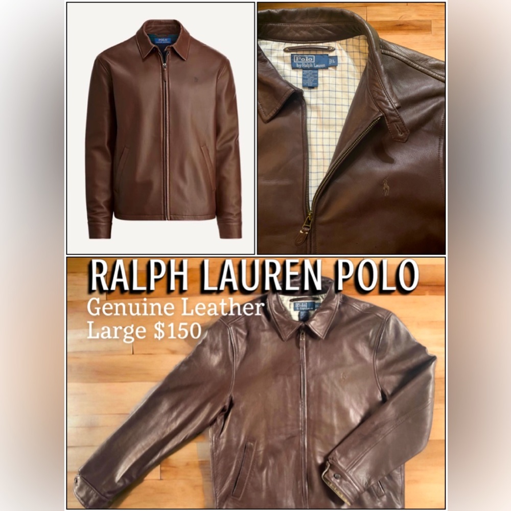 Polo by Ralph Lauren Genuine Lambskin Leather Jacket.